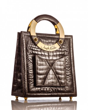 Mega Brown Glazed American Alligator Handbag